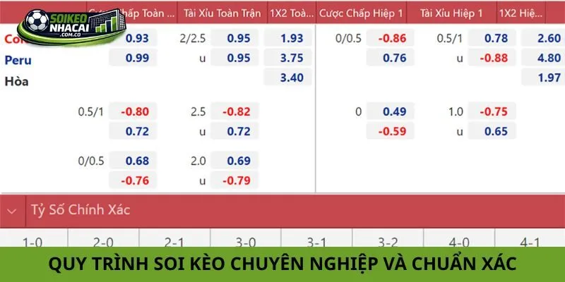 Quy trình soi kèo chuyên nghiệp và chuẩn xác
